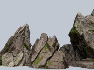 Mossy rocks 3D मॉडल