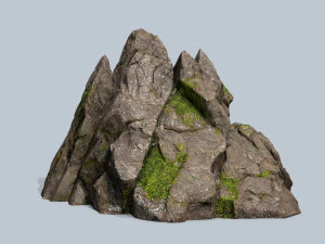 Mossy rocks 3D Model