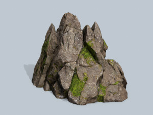 Mossy rocks Modèle 3D