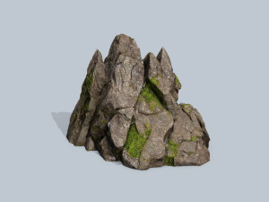 Mossy rocks Modèle 3D