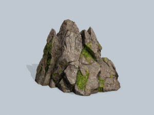 Mossy rocks Modèle 3D