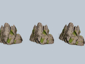 Mossy rocks Modèle 3D