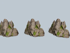Mossy rocks 3D Model