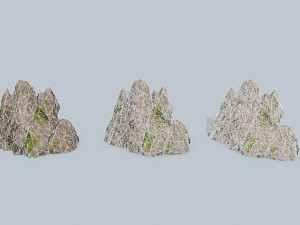Mossy rocks Modèle 3D