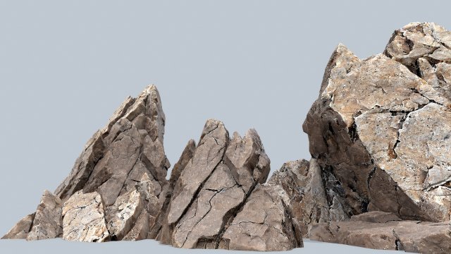 Desert rocks Model 3D .c4d .max .obj .3ds .fbx .stl .blend 