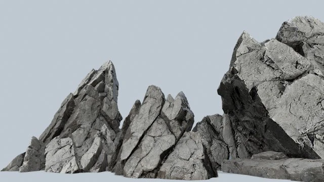 Cliff rocks 3D Model .c4d .max .obj .3ds .fbx .stl .blend 