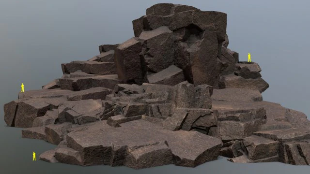 Desert rocks 3D Model .c4d .max .obj .3ds .fbx .stl .blend