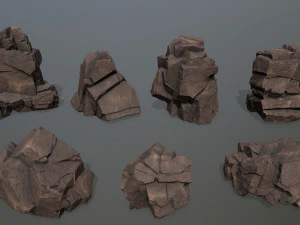 Desert rocks 3D Model