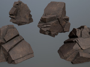 Desert rocks Model 3D