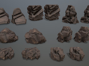 Desert rocks Model 3D