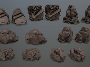 Desert rocks 3D Model
