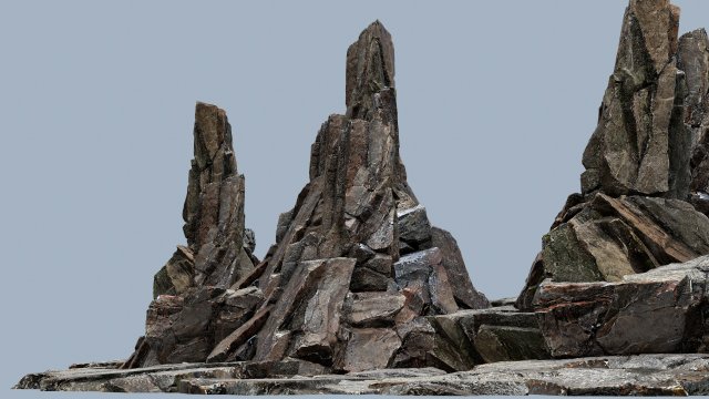Cliff rocks Model 3D .c4d .max .obj .3ds .fbx .stl .blend