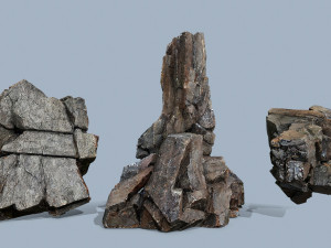 Cliff rocks Model 3D