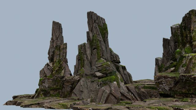 Cliff rocks 3D Model .c4d .max .obj .3ds .fbx .stl .blend 