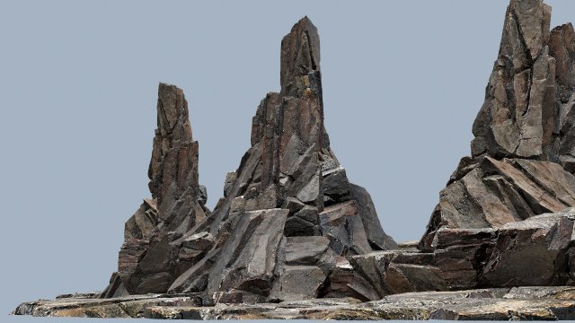 Cliff rocks 3D 모델 .c4d .max .obj .3ds .fbx .stl .blend 