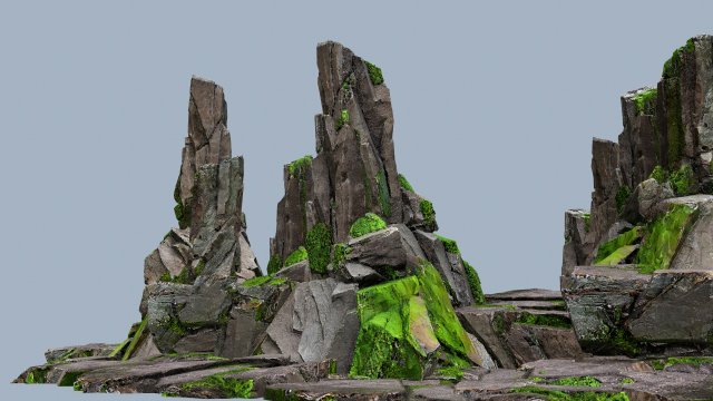 Mossy rocks 3Dモデル .c4d .max .obj .3ds .fbx .stl .blend 