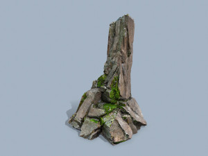 Mossy rocks 3Dモデル