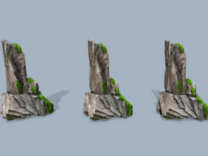 Mossy rocks 3Dモデル