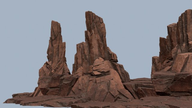 Desert rocks 3D Model .c4d .max .obj .3ds .fbx .stl .blend 