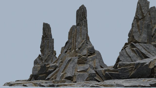 Cliff rocks 3D Model .c4d .max .obj .3ds .fbx .stl .blend 