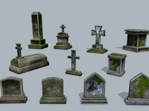 Tombstone set 3D Model