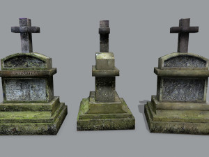 Tombstone set 3Dモデル