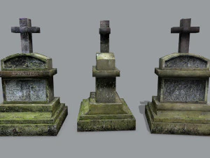 Tombstone set 3D Model