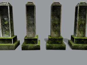 Tombstone set 3D Model