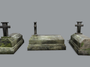 Tombstone set 3Dモデル