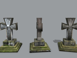 Tombstone set 3Dモデル