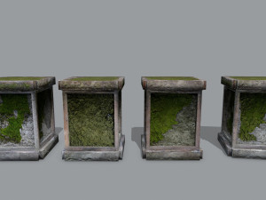 Tombstone set 3Dモデル