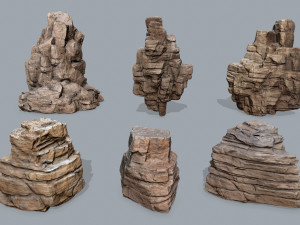 Desert rocks 3D 모델