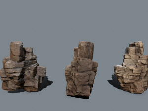 Desert rocks 3D 모델