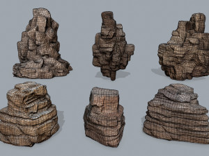 Desert rocks 3D 모델