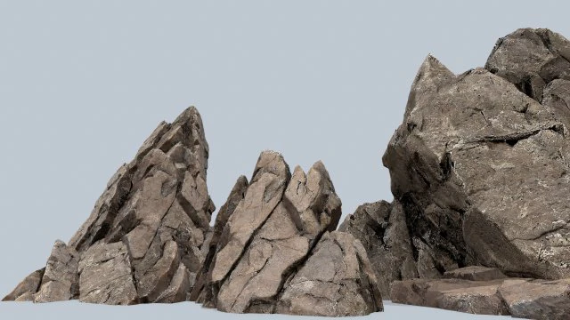 Desert rocks 3D Model .c4d .max .obj .3ds .fbx .stl .blend