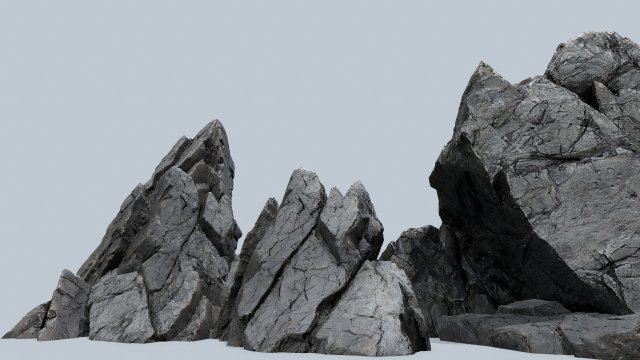 Cliff rocks 3D Model .c4d .max .obj .3ds .fbx .stl .blend 