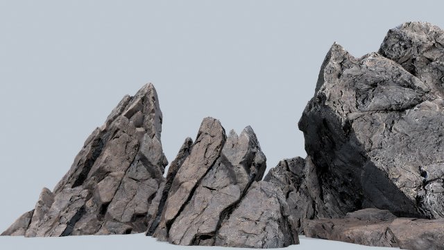 Cliff rocks Model 3D .c4d .max .obj .3ds .fbx .stl .blend 