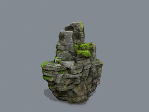 Mossy rocks Model 3D