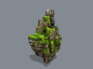 Mossy rocks Model 3D