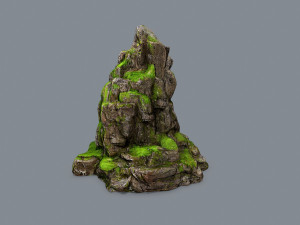 Mossy rocks Model 3D
