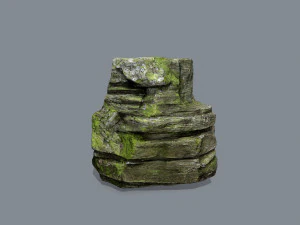 Mossy rocks 3D Model