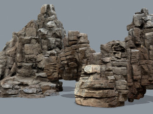 Egyptian rocks 3D मॉडल