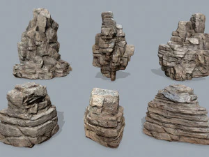 Egyptian rocks 3D Model