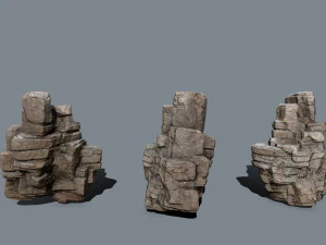 Egyptian rocks 3D Model