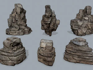 Egyptian rocks 3D Model