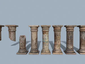 埃及的支柱 3D 模型