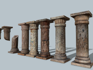 Pillars of Egypt Model 3D