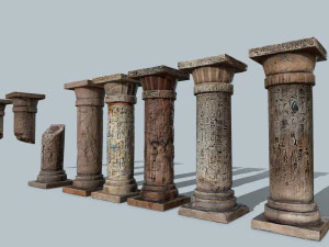 Pillars of Egypt 3D Model