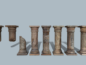 Pillars of Egypt Model 3D