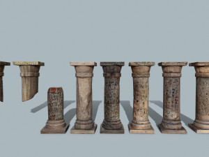 Pillars of Egypt Model 3D